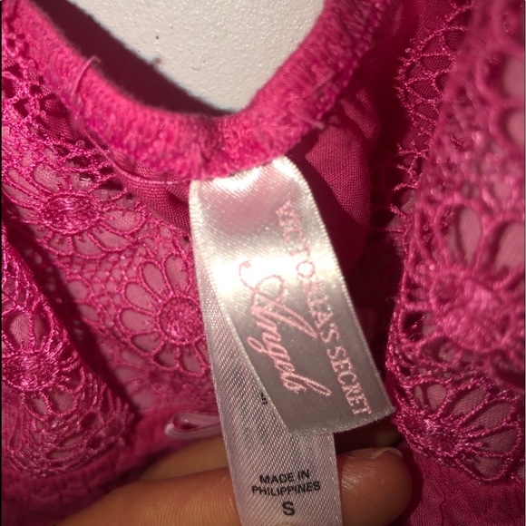 Pink lacy victoria secret angels cami top - Picture 3 of 4